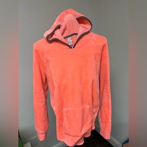 Orange Hoodie with Front Pocket, Women’s size XL, soft warm and fuzzy